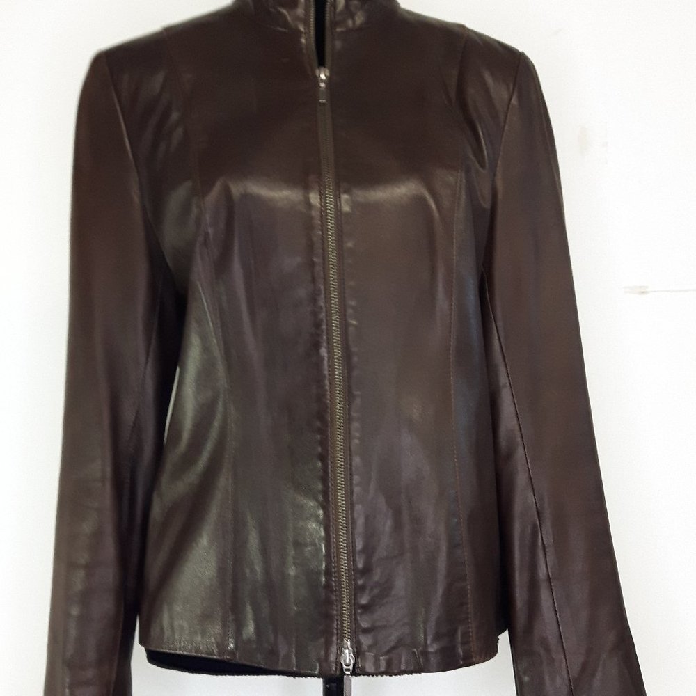 SOLD Classic Dark Brown Danier Women's Italian Leather Jacket
